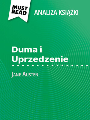 cover image of Duma i Uprzedzenie książka Jane Austen (Analiza książki)